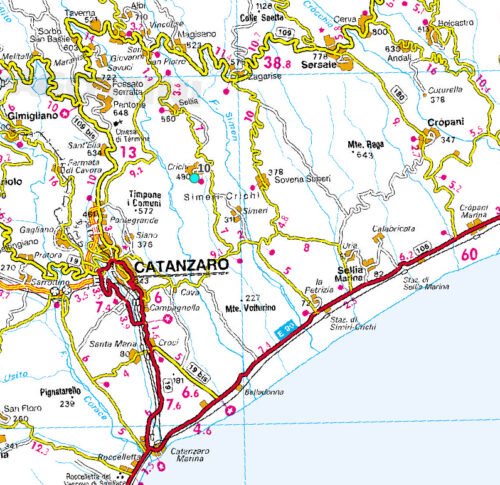 La foto mostra alcuni dei luoghi della ricerca nell'area di Catanzaro
